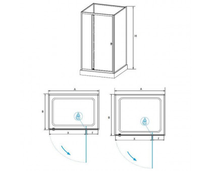 Душевая кабина RGW OLB-207 70x90 профиль белый