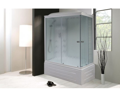 Душевая кабина Royal Bath RB 8100BP3-WC 100х80 см, с матовыми стеклами, левосторонняя