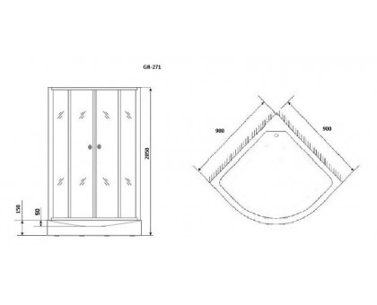 Душевая кабина Grossman GR271 Classic 90х90 см