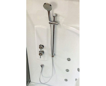 Душевая кабина Royal Bath RB 170ALP-C-CH 170х100 см, с матовыми стеклами, левосторонняя