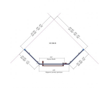 Душевой уголок RGW HO-084B 100x100, тонированное (серое) стекло