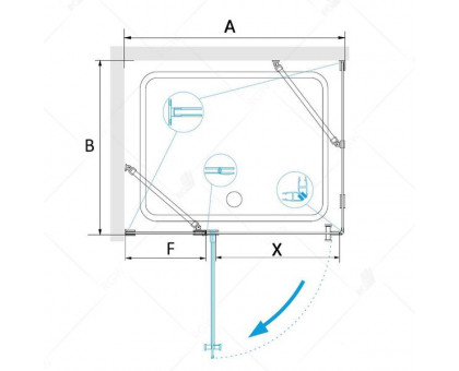 Душевой уголок RGW HO-044 90x120, прозрачное стекло