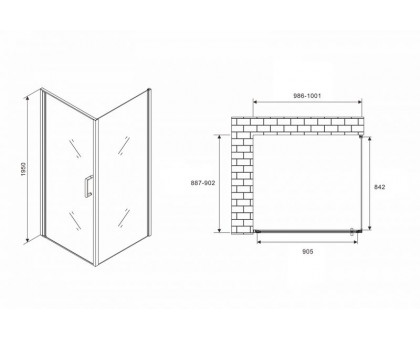 Душевой уголок ABBER Sonnenstrand AG04100B-S90B