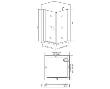 Душевое ограждение Good Door PANDORA CR-90-C-CH