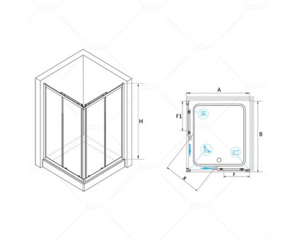 Душевой уголок RGW CL-42 90x100, прозрачное стекло