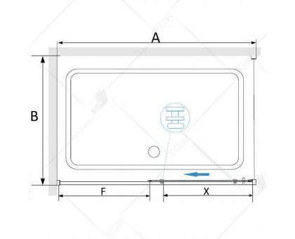 Душевой уголок RGW SV-42B (SV-12B + Z-050-2B) 150x80, прозрачное стекло