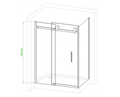 Душевое ограждение Royal Bath RB8012B-L 120х80 см, с прозрачными стеклами, левостороннее