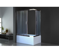 Душевой уголок Royal Bath RB 8100BP-C-CH 100х80 см, с матовыми стеклами, левосторонний