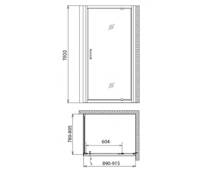 Душевой уголок Gemy Sunny Bay S28170-A80 90х80 см