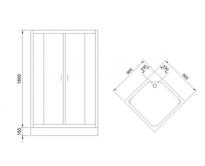 Душевой уголок Royal Bath RB 90HP-C 90х90 см, с матовыми стеклами