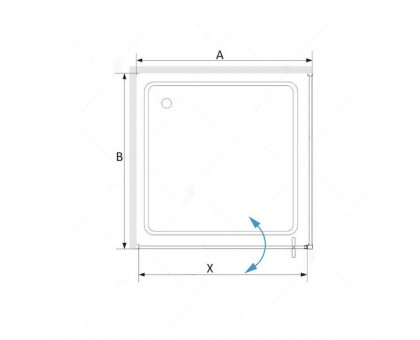 Душевой уголок RGW SV-35B (SV-02B + Z-050-3B) 80x80, прозрачное стекло